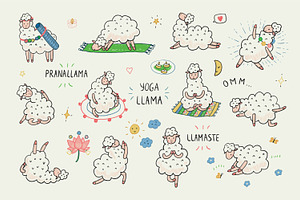 Yoga Llama, an Animal Illustration by GooseFrol