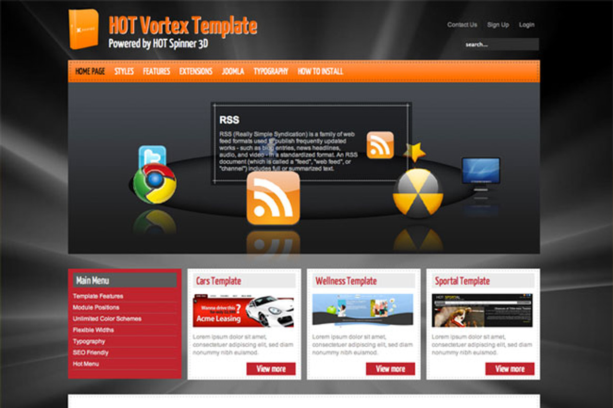 Hot Vortex, a WordPress Template by hot-themes (Photo 3 of 4)