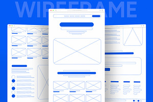 Line Wireframe Landing Page, a Landing Page Template by ContestDesign