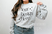 Ash Gildan 18000 Sweatshirt Mockups, a Hoody Mockup by Uncommon Mockups (Thumbnail 5 of 7)