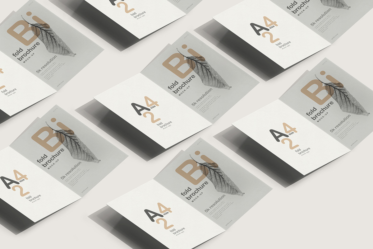 A4 Size Bi-Fold Brochure Mockup, a Print Template by pmvch (Photo 10 of 20)
