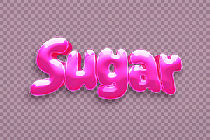 3D Bubble Gum Text Effect Template