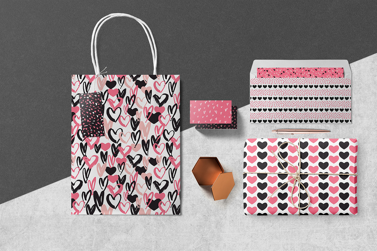 Valentine's day patterns collection, a Pattern Graphic by Cozy pattern shop (Photo 4 of 4)