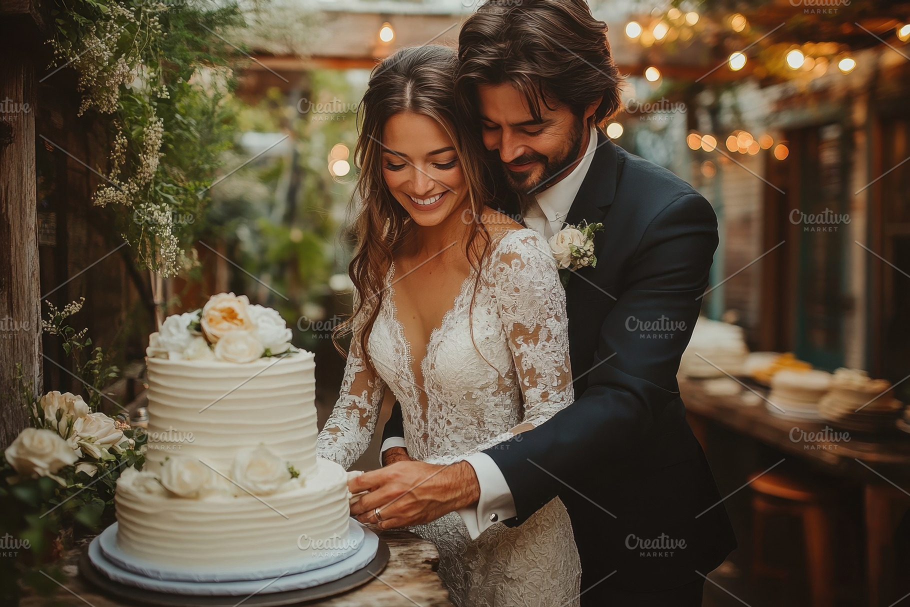 Couple celebrates their wedding with, a Photo by Tanuart