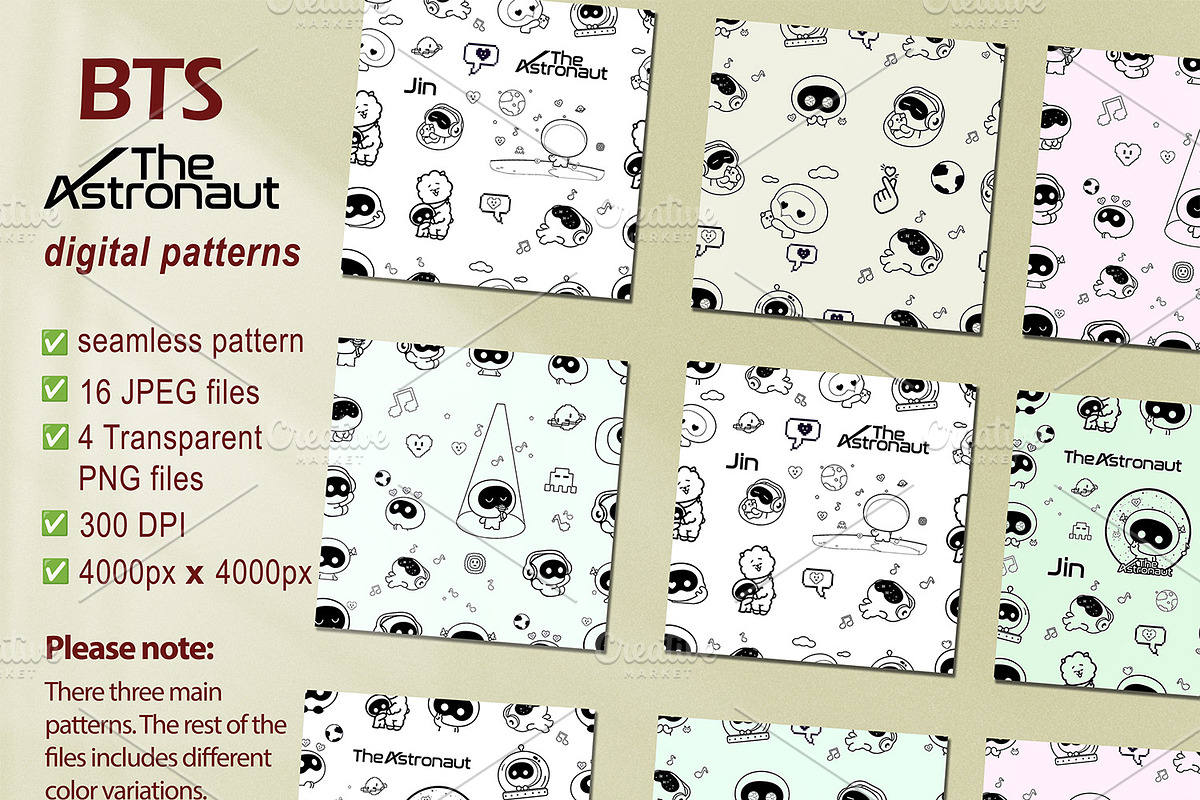 BTS Seamless Pattern Kpop Papers PNG, a Pattern Graphic by FancyDesignStudio (Photo 1 of 9)