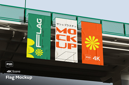 Flag Mockup, an Advertising Mockup by megostudi0