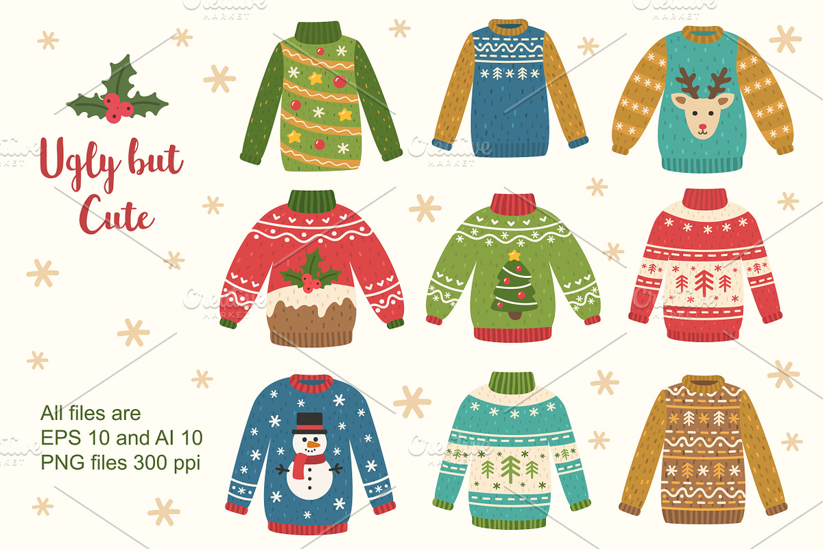 Ugly Christmas Sweaters, an Illustration by Imaginasty (Photo 2 of 4)