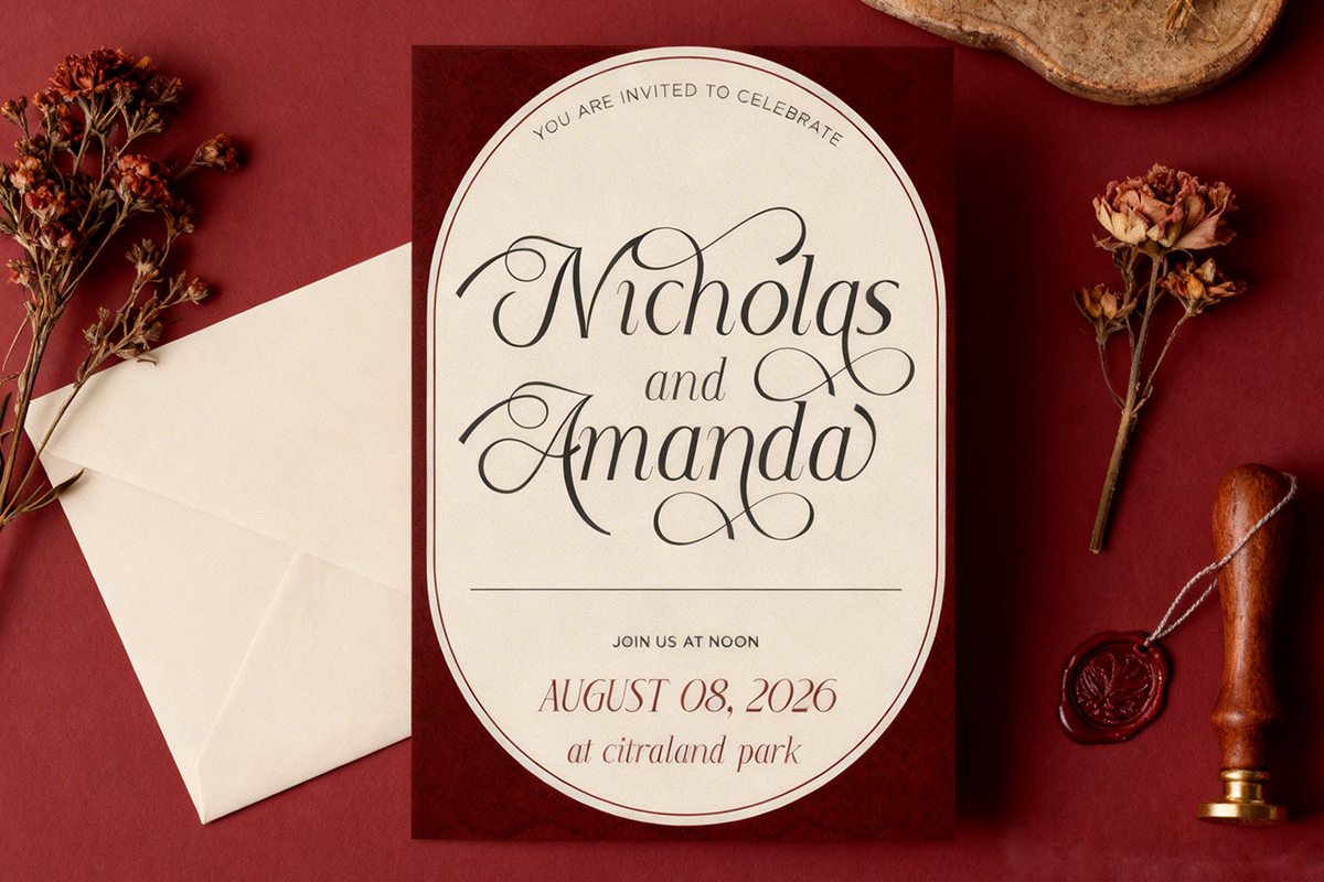 Elegant Wedding Serif - Rapodhite, a Serif Font by Font Liner (Photo 5 of 13)