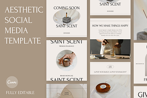 Aesthetic Social Media Post Template