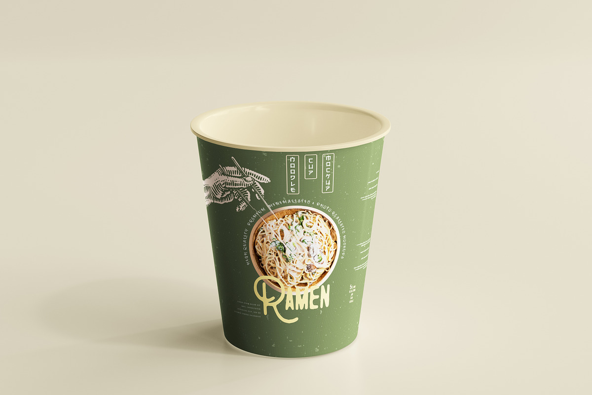 Noodle Cup Mock-ups, a Cups & Container Mockup by pmvch (Photo 3 of 20)