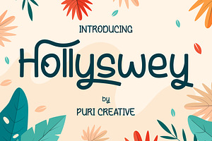 Hollyswey - Display Handwritten Font