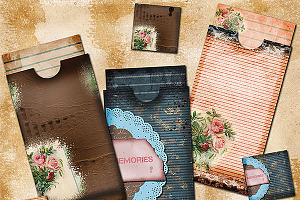 Junk Journal Digital Envelopes