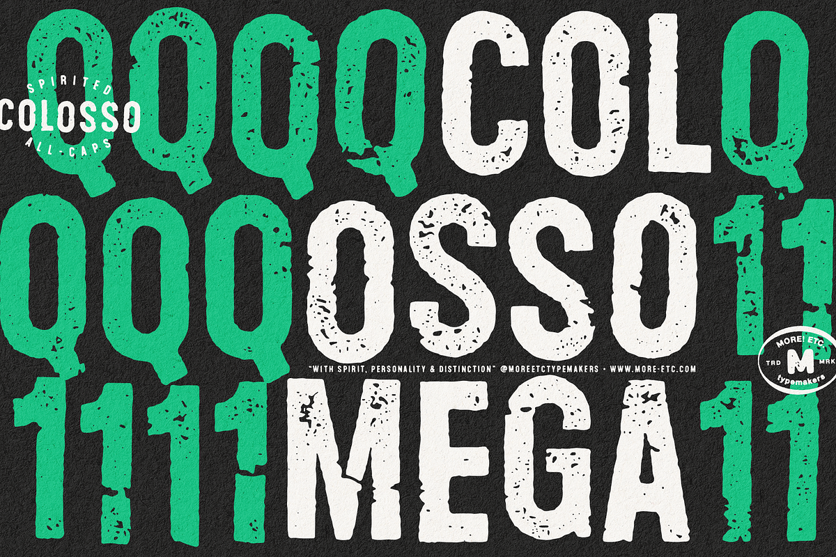 Colosso Mega Display Font, a Sans Serif Font by More Etc. Studios (Photo 2 of 13)