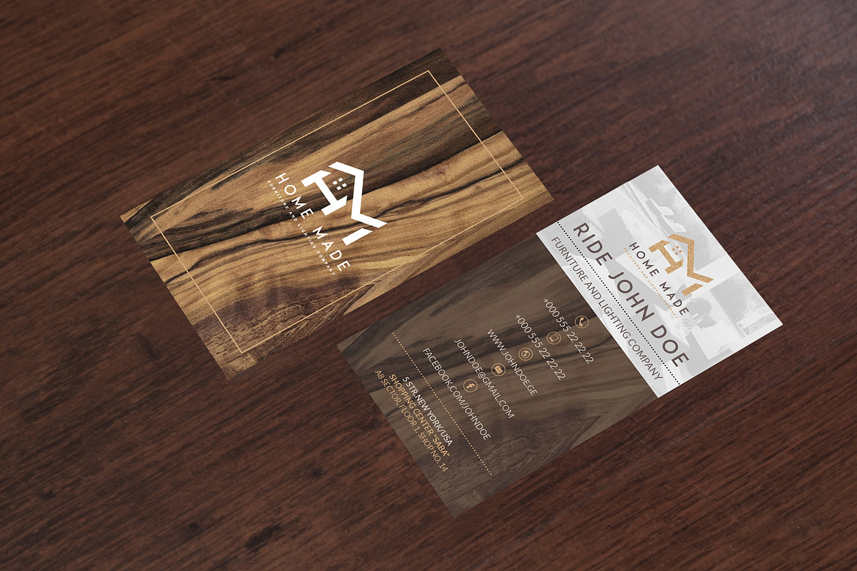 Wooden Business Card, a Business Card Template by Nikolozgraphic (Photo 4 of 6)