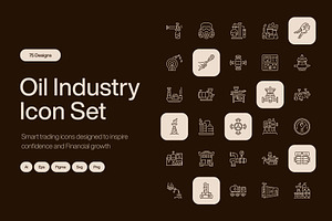Oil Industry Icon Set, an Outline Icon by Prosymbols
