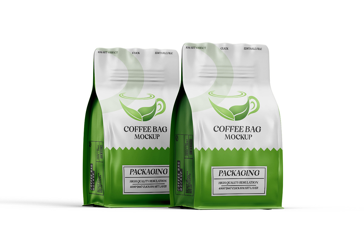 Coffee And Tea Bag Packaging Mockup, a Packaging Mockup by pixelmock (Photo 8 of 17)