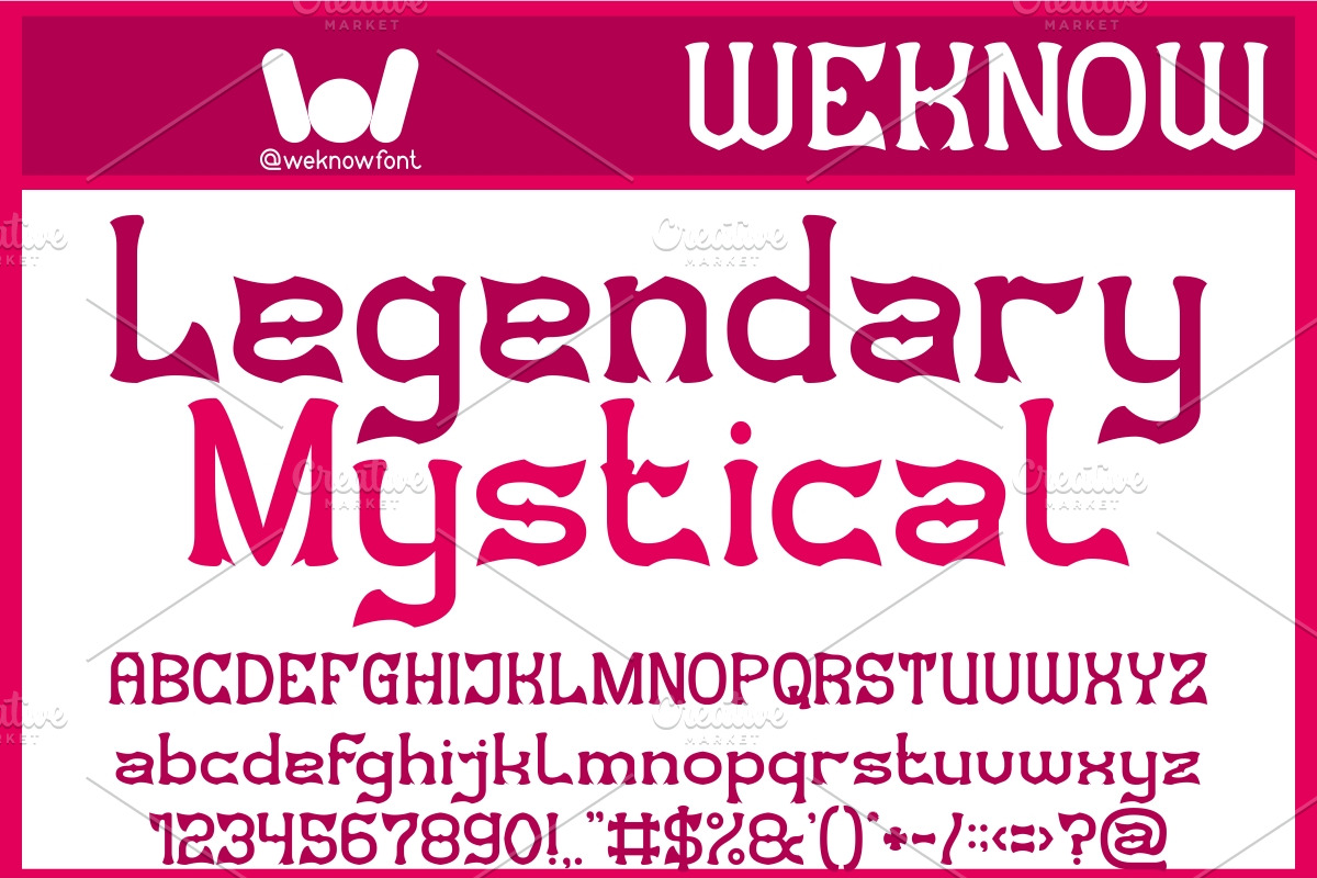 Amazing Creature font, a Font by weknow (Photo 2 of 8)