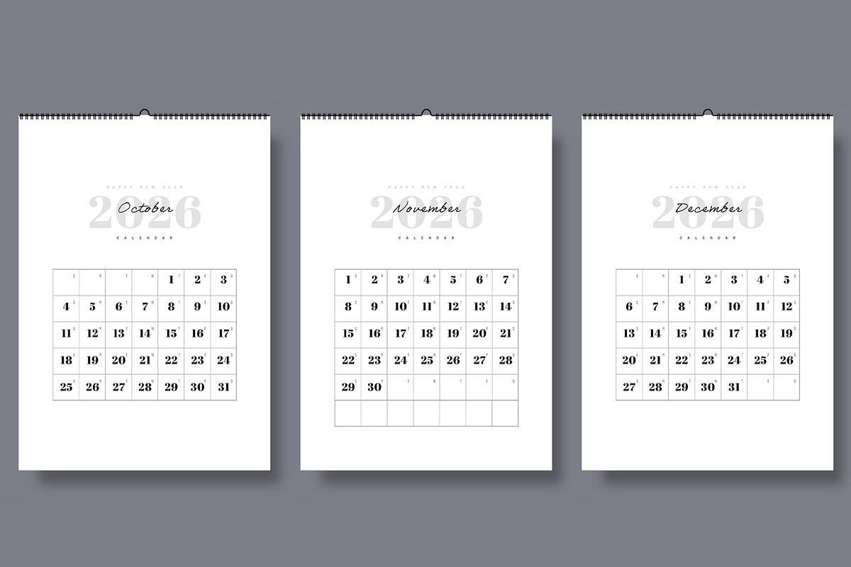 2026 Calendar Template, a Stationery Template by ContestDesign (Photo 5 of 5)