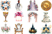 Luxury Wedding Clipart Bundle, an Illustration by Pixels.Craft (Thumbnail 6 of 7)