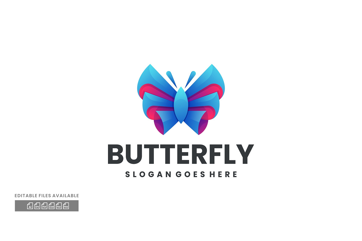 Butterfly Gradient Colorful Logo, a Branding & Logo Template by ivan_artnivora