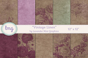 Vintage Linen Scrapbook Paper, a Pattern Graphic by Lavender Mint Graphics (Thumbnail 1 of 6)