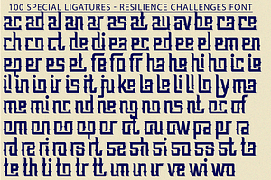 Resilience Challenges Font