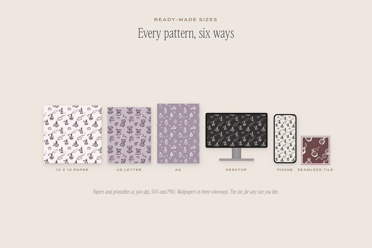 Vanity & Boudoir Seamless Patterns, a Pattern Graphic by The October Creative (Photo 9 of 12)