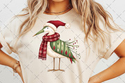 Vintage Christmas Bird Clipart, an Illustration by Craft Nest (Thumbnail 2 of 6)