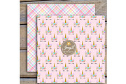 Unicorn Digital Papers & Clipart, a Pattern Graphic by JennyL Designs (Thumbnail 3 of 6)