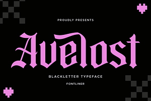 Avelost - Gothic Blackletter Font, a Blackletter Font by Font Liner