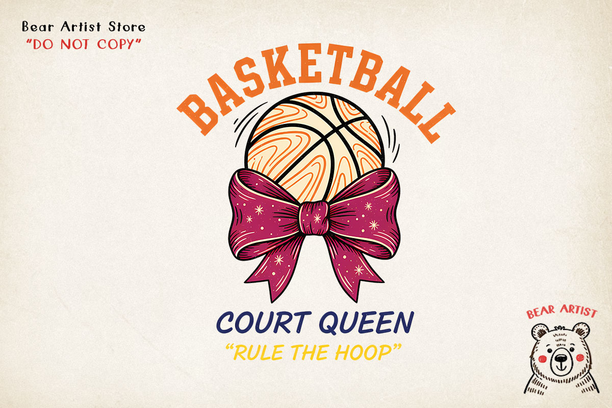 Cute Basketball Mom & Game Day, a Sport Illustration by GlitterCraft (Photo 92 of 101)