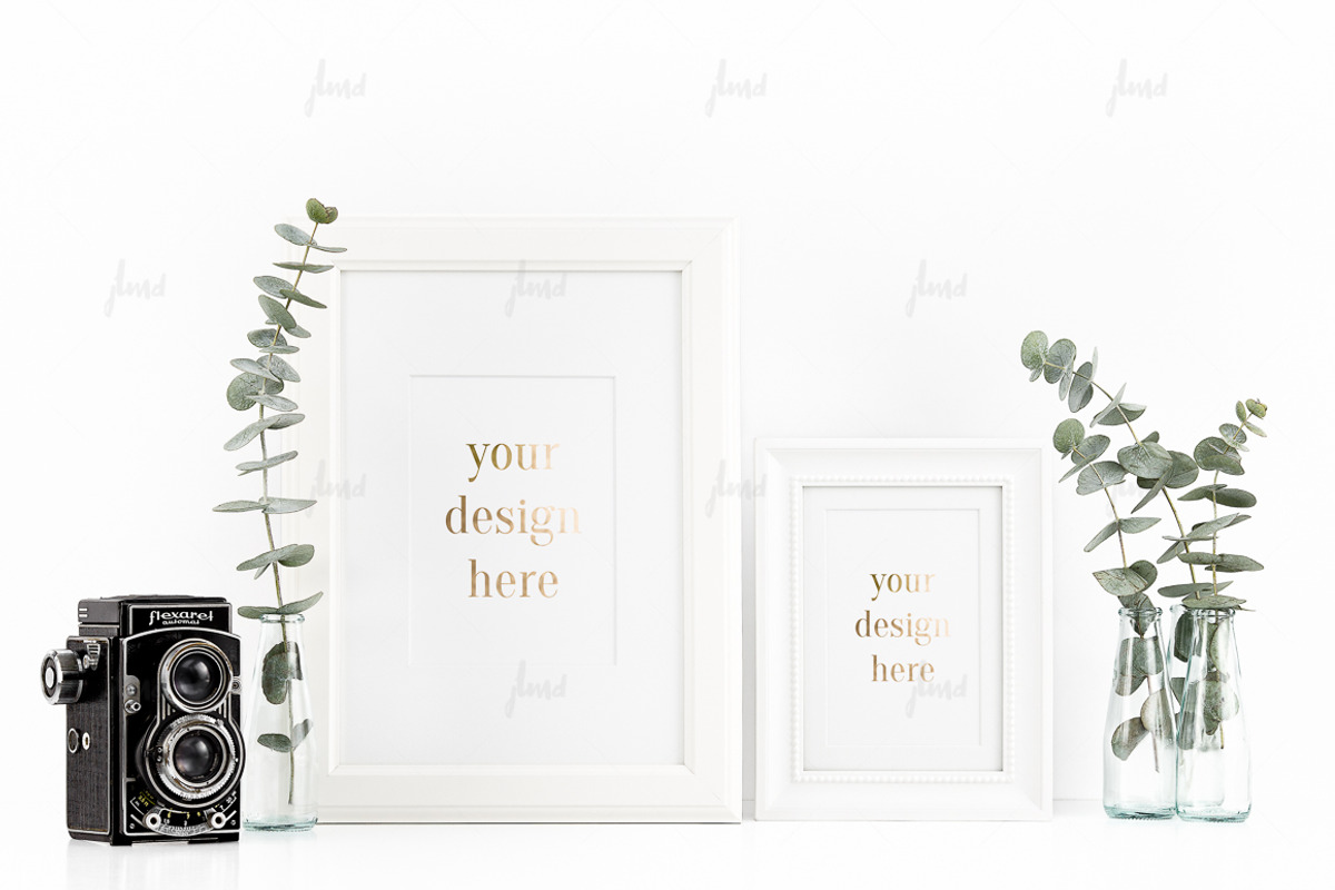Styled Stock White Frames Mockup, a Print Template by JustLikeMyDesktop (Photo 1 of 2)