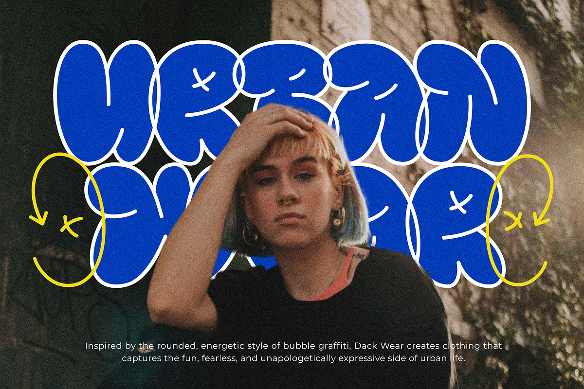Grafyne - Modern Bubble Grafitti, a Font by Typia Nesia (Photo 10 of 12)