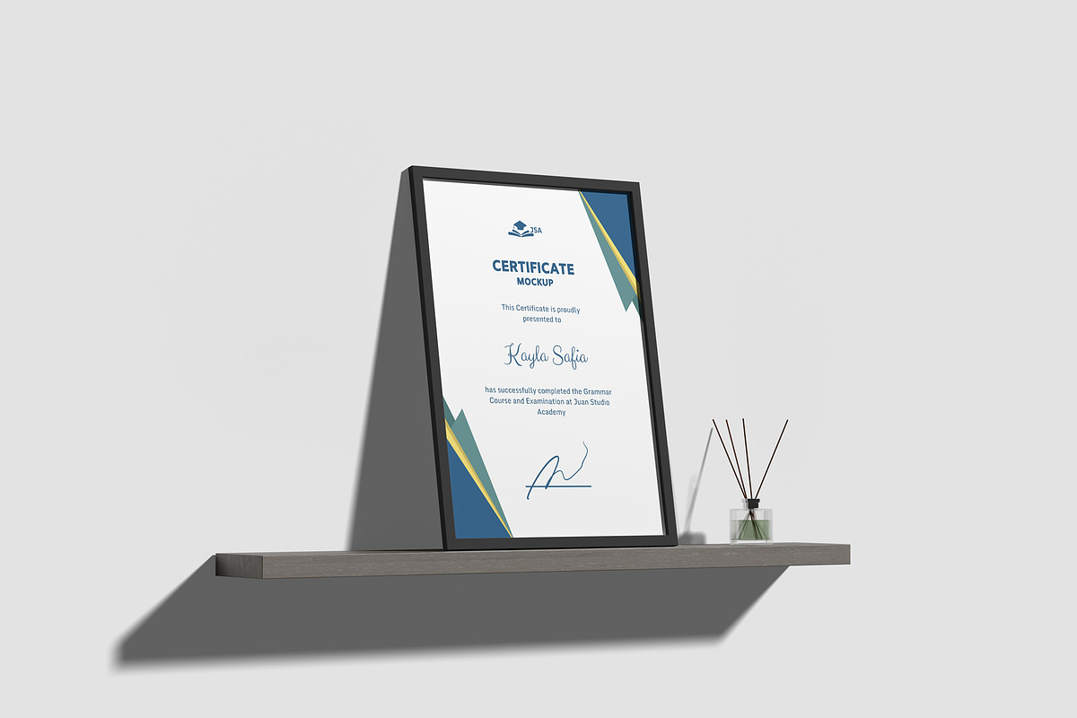 Certificate Frame Mockups, an Advertising Mockup by graphiccrew (Photo 2 of 10)