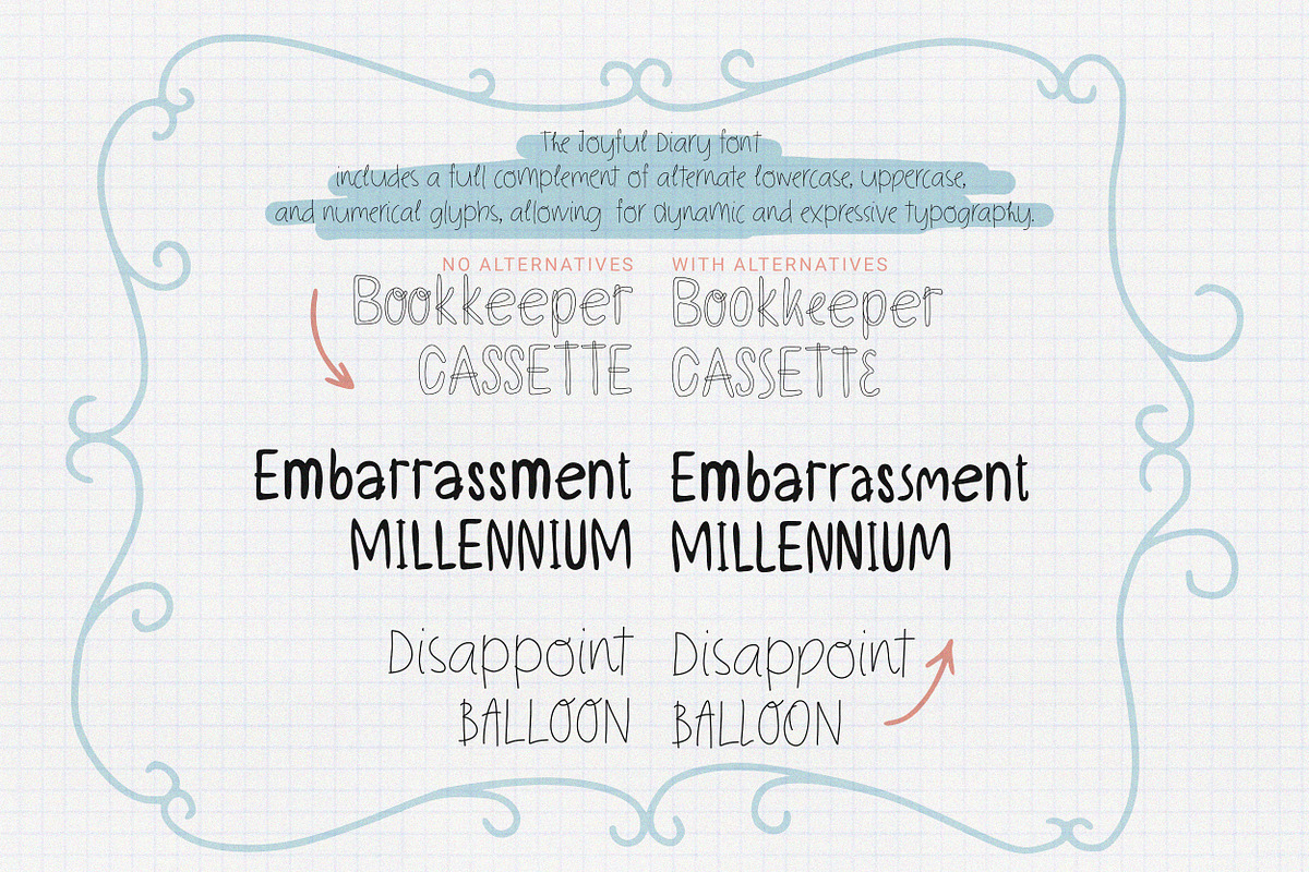 Joyful Diary | Playful Handwriting, a Handwritten Font by AnMark (Photo 13 of 14)