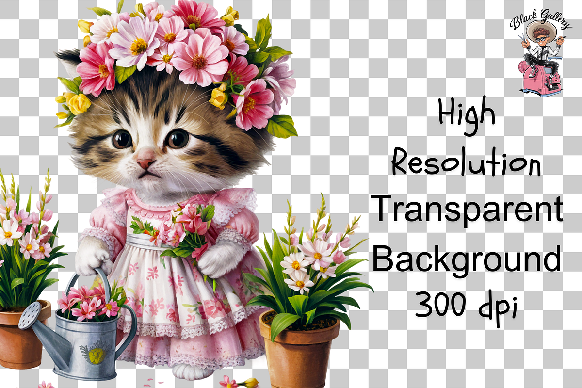 Vegetables Gardener Cat PNG Bundle, a Graphic by Clipart Bloom (Photo 11 of 13)
