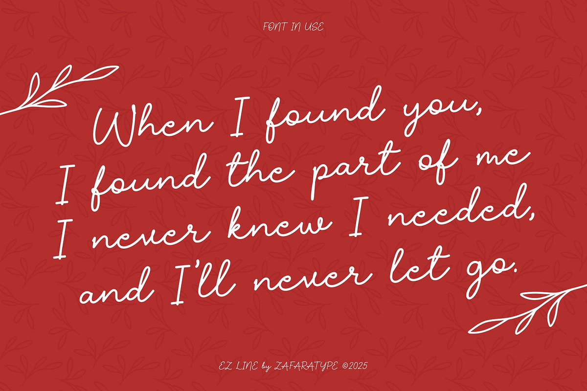 EZ Calestra, a Handwritten Font by Zafara Studios (Photo 5 of 6)