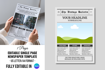 Front Page Newspaper Template, a Magazine Template by ZoloDesignHub