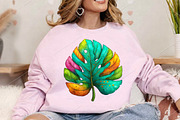 Whimsical Summer Tropical Leaf PNG, an Illustration by Canvas Craft (Thumbnail 4 of 7)