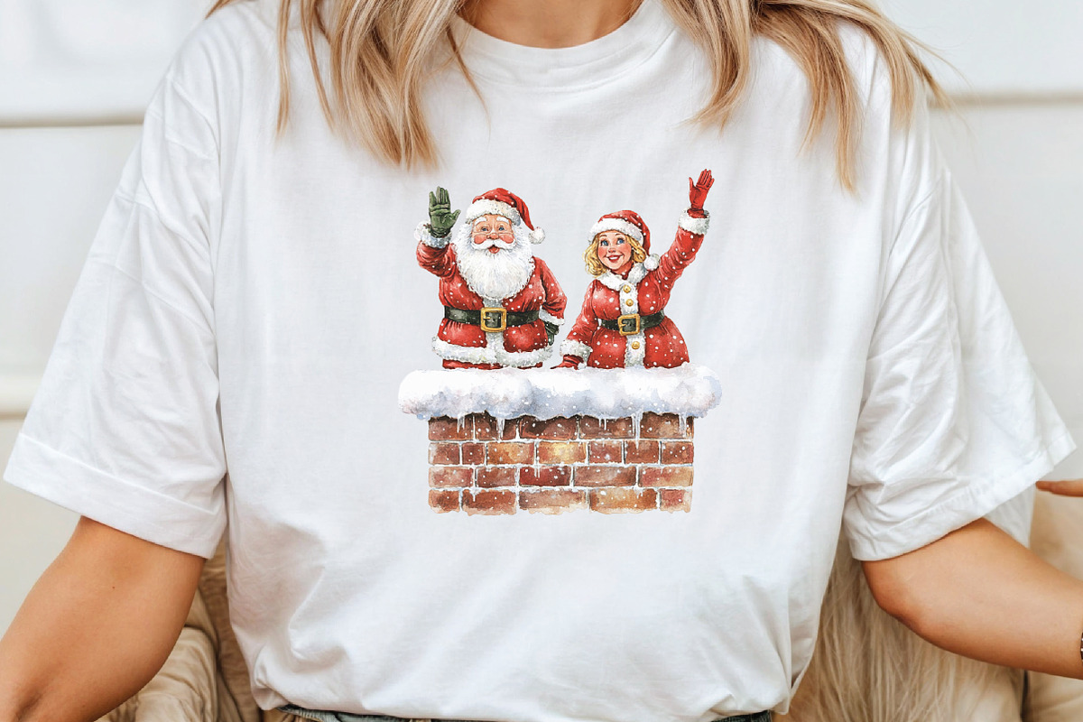 Mr & Mrs Santa Claus Christmas PNG, an Illustration by CraftArtStudio (Photo 4 of 6)