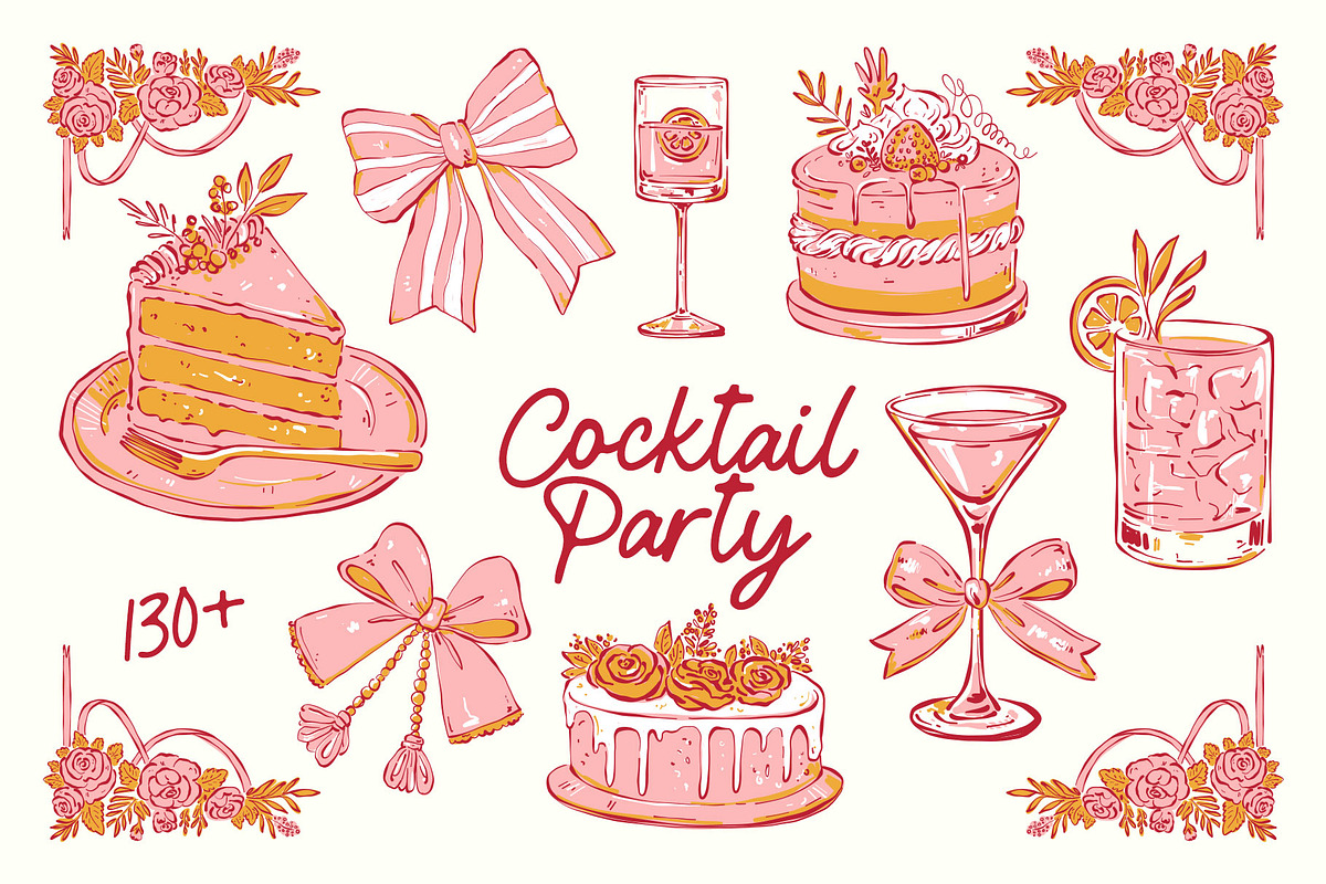 Cocktails & Sweets | Illustratration, an Object Illustration by KetteCreate (Photo 1 of 15)