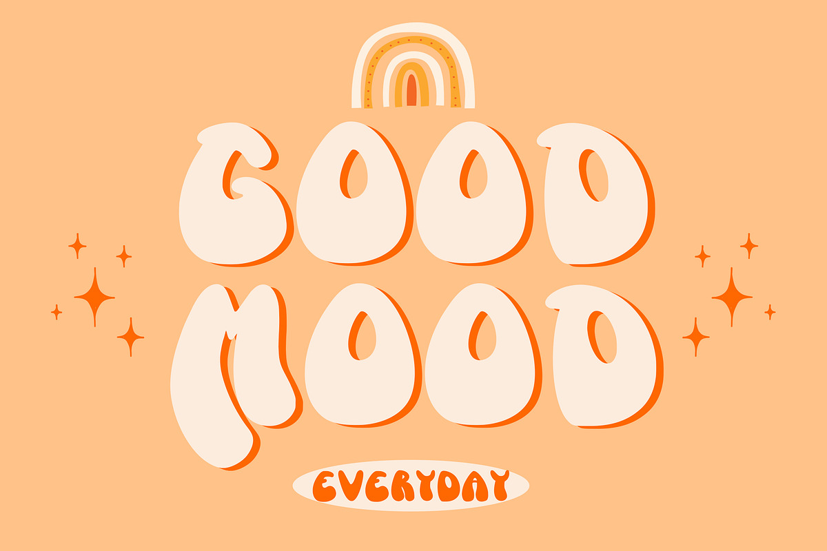 Fancy Arts - Groovy Retro Font, a Font by Arendxstudio (Photo 2 of 9)
