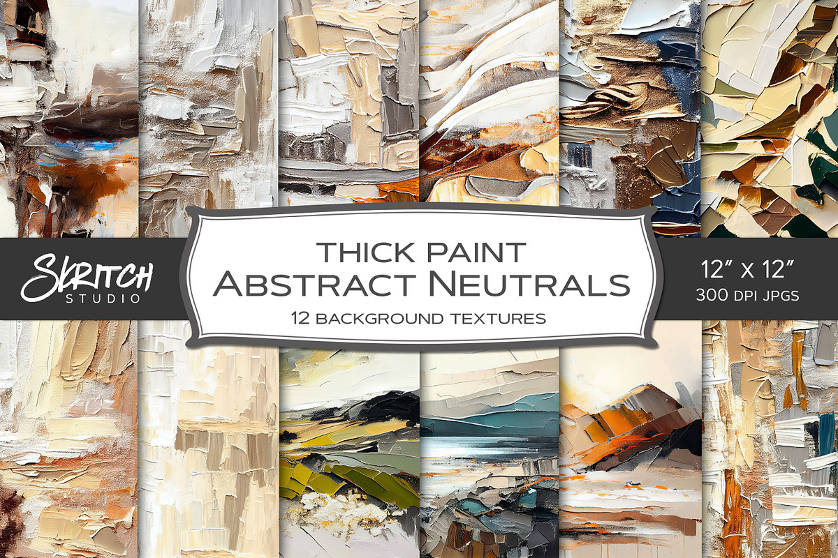 Thick Paint Abstract Neutral Texture, a Texture Graphic by Skritch Studio (Photo 2 of 5)