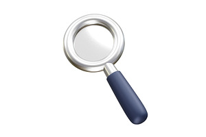 Magnifying glass 3d icon, an Object Illustration by fahad121