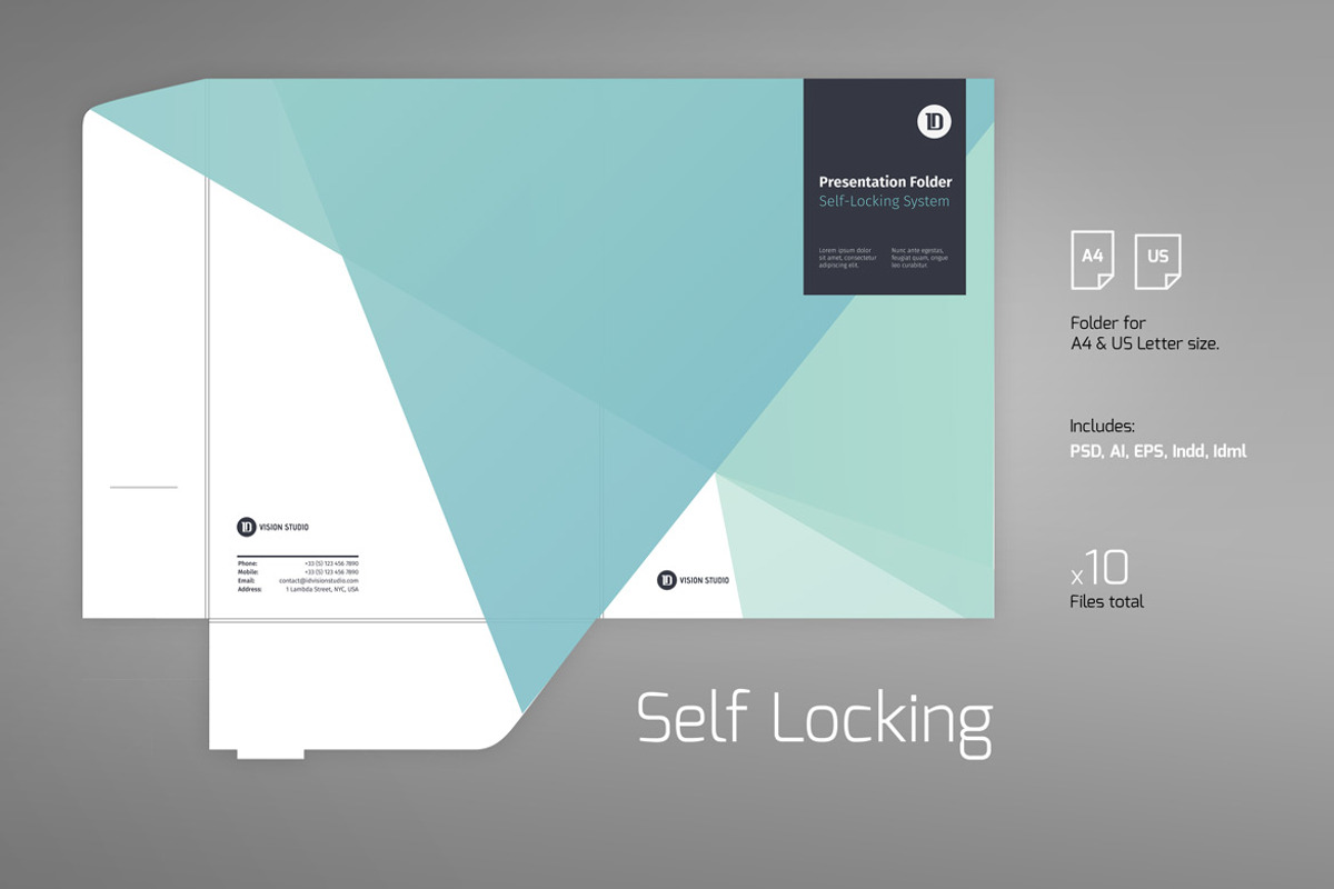 Presentation Folder Template 007, a Stationery Template by ID Vision Studio (Photo 3 of 4)