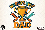 World's Best Dad Sublimation PNG, an Illustration by DreamCafeArt (Thumbnail 6 of 7)