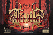 Ethoris - Blackletter Horror, a Blackletter Font by Burntilldead (Thumbnail 3 of 12)