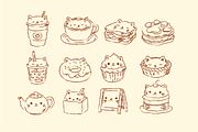Hand Drawn Cats Cafe Edition, a Food Illustration by HunEyy (Thumbnail 2 of 8)