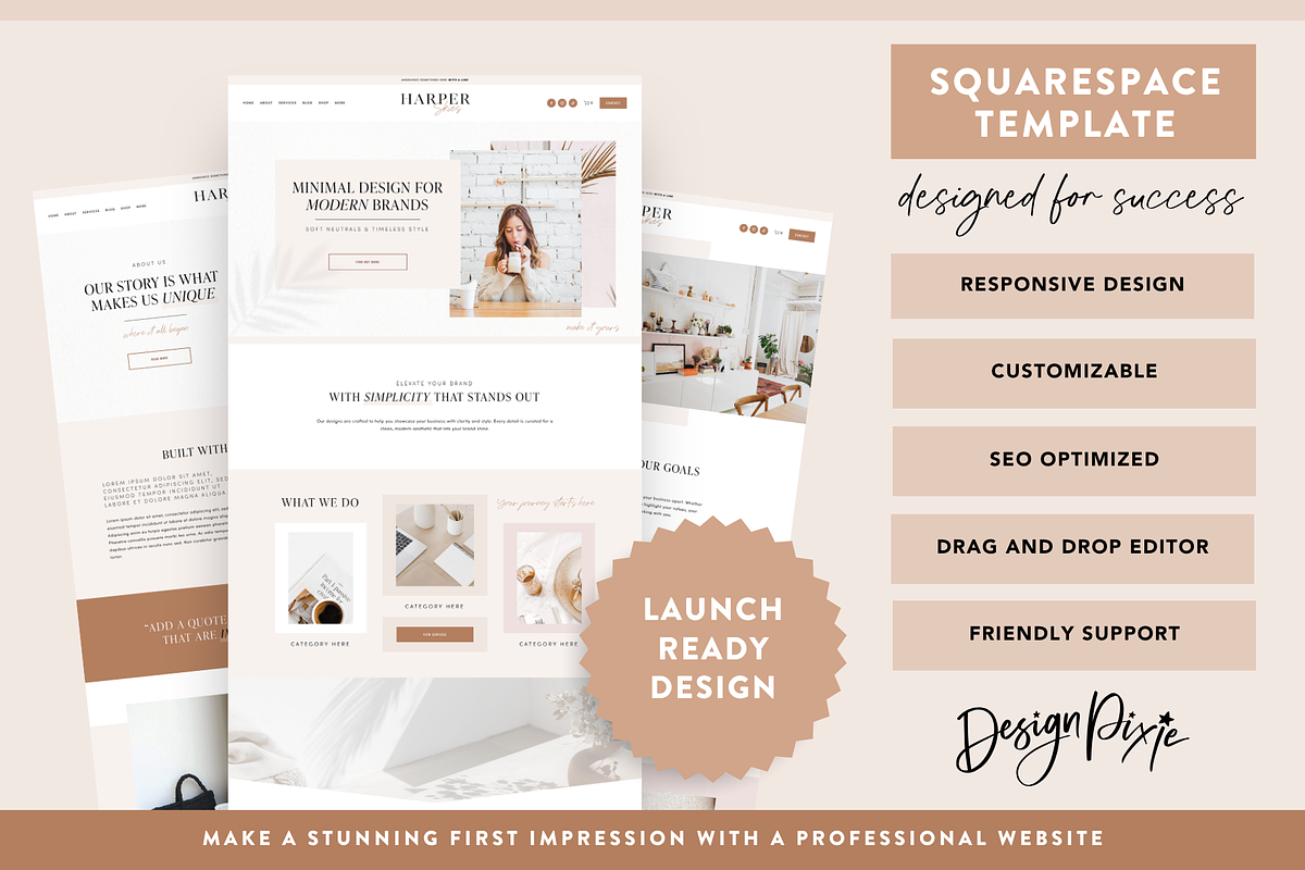 Minimal White Squarespace Template, a Squarespace Template by Design Pixie