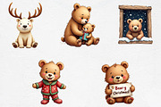 Christmas Wild Bears Sublimation Cli, an Illustration by CrexoraLab (Thumbnail 3 of 5)